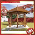 villa park garden wood style alu aluminum metal gazebo pavilion pagoda gloriette