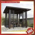 Prefabricated public archaistic aluminum alloy pavilion gazebo canopy awning