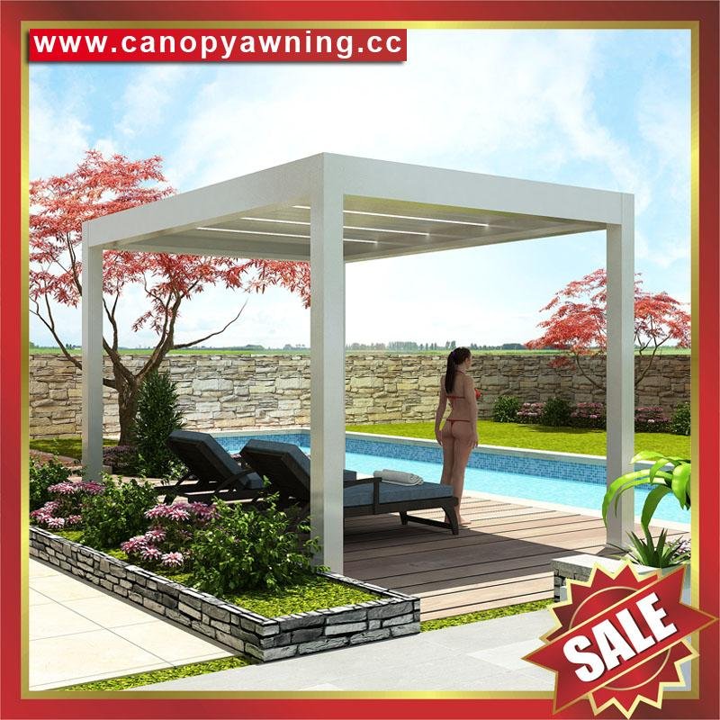 outdoor Aluminum alu canopy Awning Louver shutter pergola gazebo pavilion 4