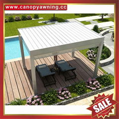 outdoor Aluminum alu motorized Bioclimatic Louver system pergola gazebo pavilion