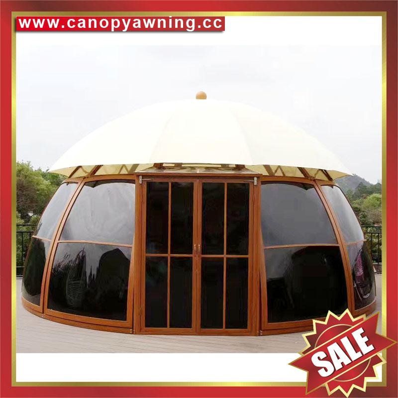 outdoor alu polycarbonate aluminum sunroom sun house room gazebo dome pavilion 4