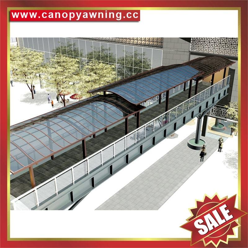 prefabricated corridor walkway polycarbonate aluminum canopy awning shelter 2