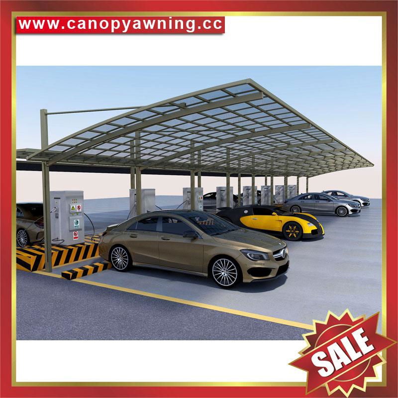 cantilevered alu aluminum polycarbonate braces park car shelter canopy carport 4