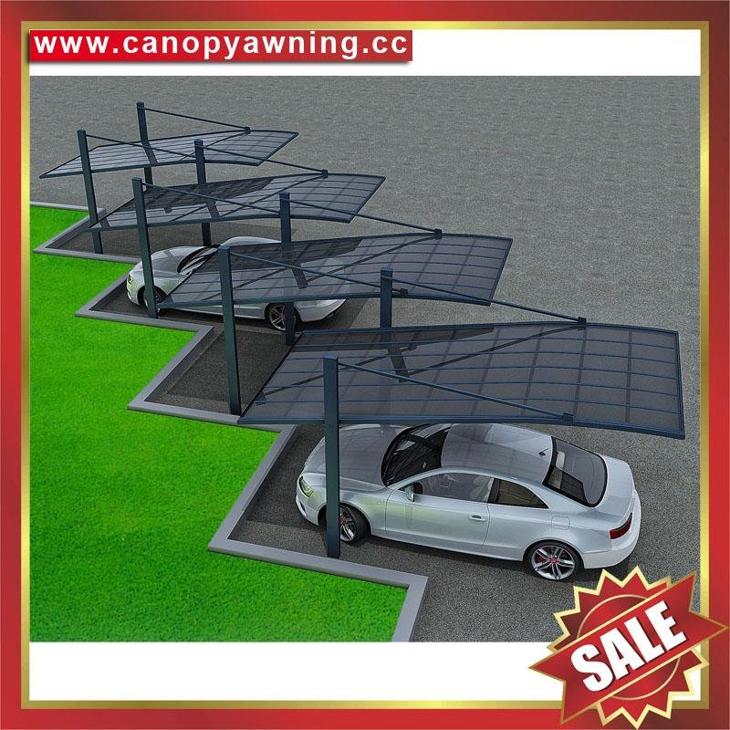 cantilevered alu aluminum polycarbonate braces park car shelter canopy carport 5