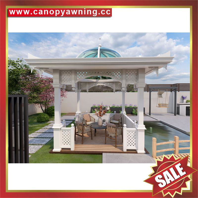 aluminum alu Circular rounded shape roof gazebo pavilion canopy awning shelter 4