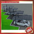 hot selling aluminum polycarbonate braces park car awning shelter canopy carport 4