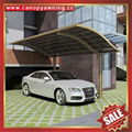 hot selling aluminum polycarbonate braces park car awning shelter canopy carport 5