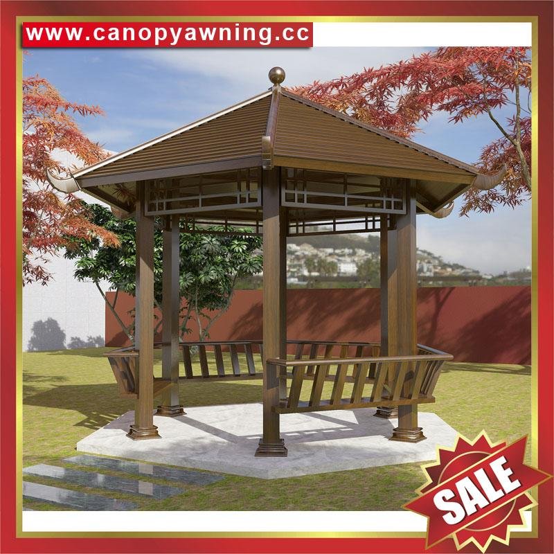 outdoor garden alu aluminum gazebo pavilion canopy awning shelter for sale 3