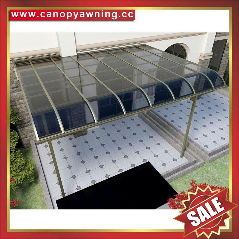 别墅天台露台阳台花园欧式铝合金铝制金属PC雨篷棚蓬 5