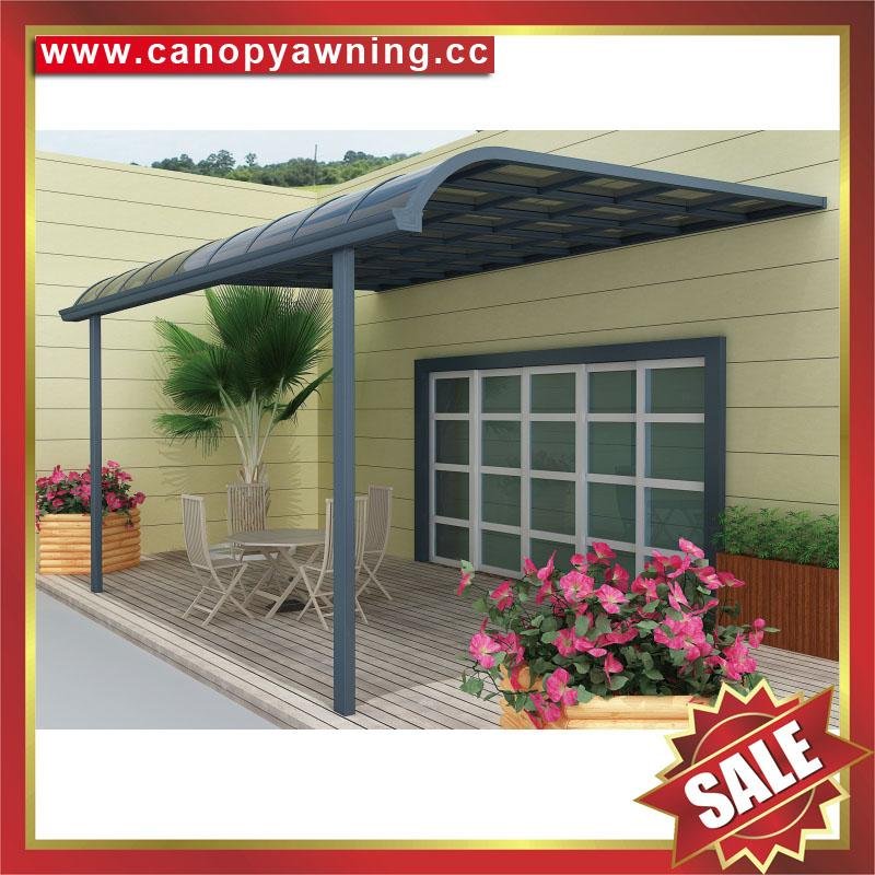 hot sale terrace patio balcony polycarbonate pc aluminium canopy awnings shelter 5