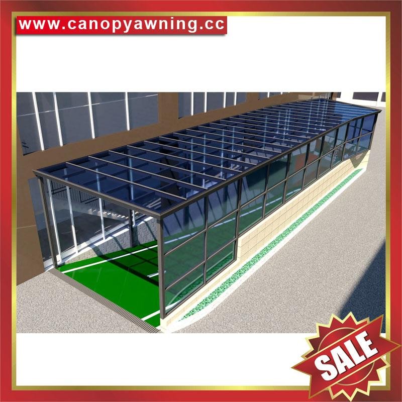 corridor passage walkway throughway aluminum polycarbonate canopy awning shelter 4