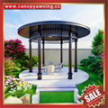 prefab outdoor garden wood look style alu aluminum pavilion gazebo shelter