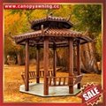 prefab outdoor garden wood look style alu aluminum pavilion gazebo shelter 1