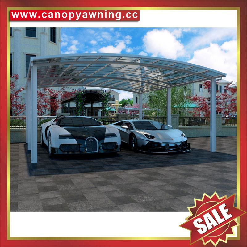 outdoor aluminum polycarbonate carport park car shelter canopy awning 5