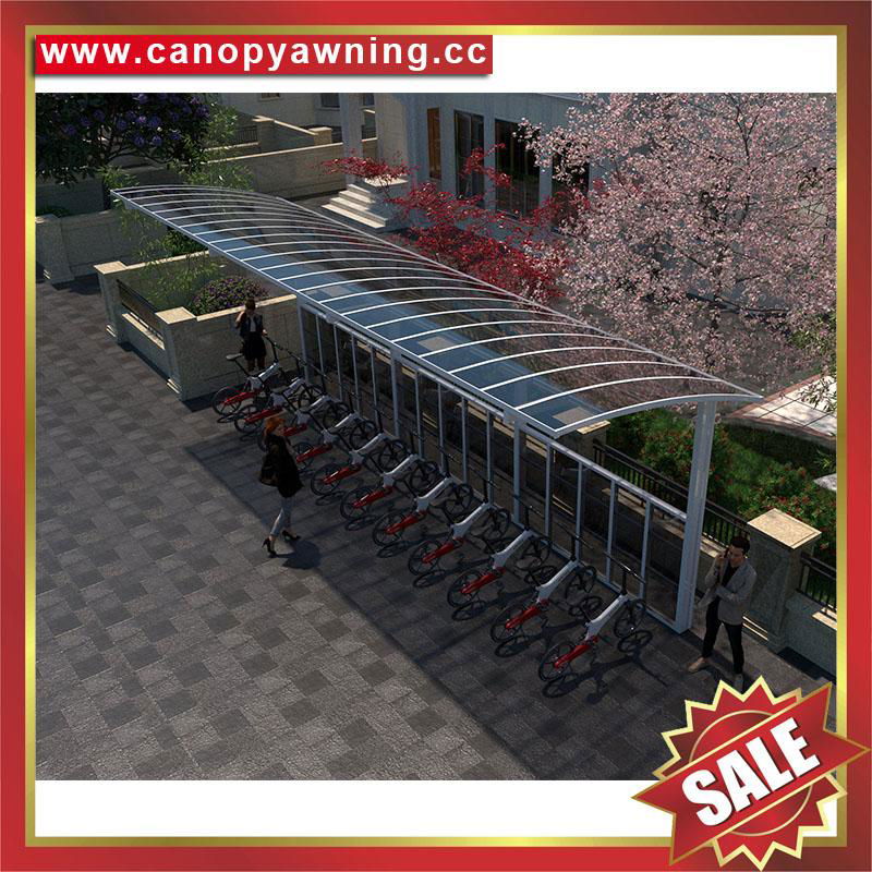 outdoor public bicycle motorcycle parking shelter canopy awning