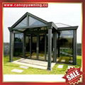 Prefabricated outdoor backyard aluminum tempered glass  sun house sunroom shed