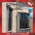 window door polycarbonate diy canopy awning shelter with aluminum bracket arm