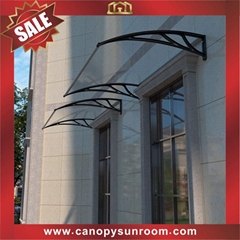 DIY PC polycarbonate canopy awning bracket support arm for house window door