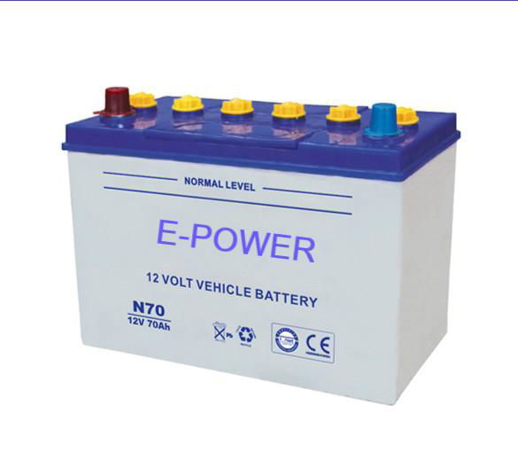 Top quality 12v Dry charged Automobile battery for Japan car 