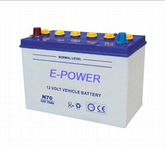 Top quality 12v Dry charged Automobile battery for Japan car 