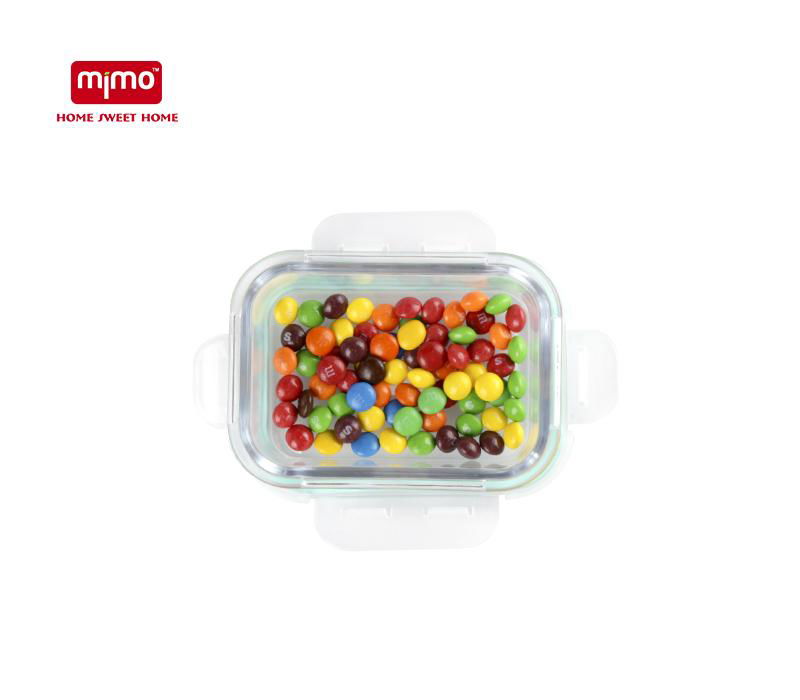 High borosilicate Glass Food Storage Container with Airtight Lid 