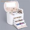 New Arrival White Leather Jewelry Organizer Display Box For Earrings Necklaces B 2