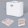 New Arrival White Leather Jewelry Organizer Display Box For Earrings Necklaces B