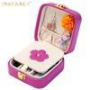 Beautiful Square Mini Jewelry Packing Box With Lock and Mirror For Girls Gift