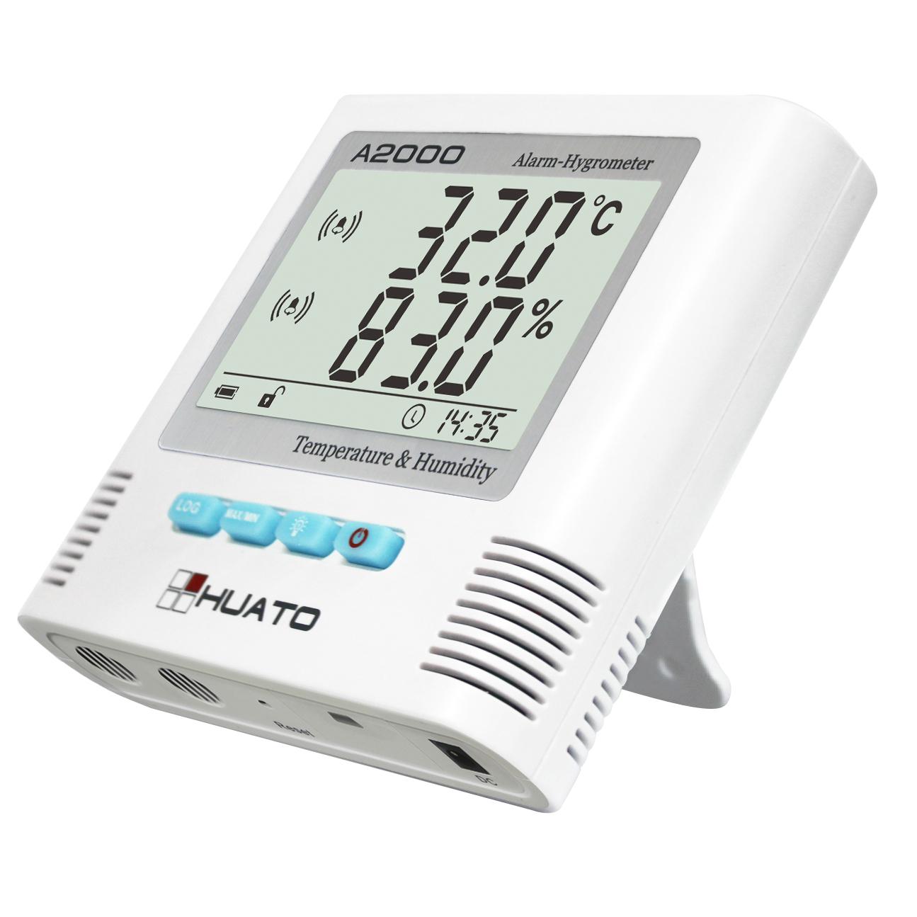 Huato thermo-hygrometer bulti alarm thermometer hygrometer