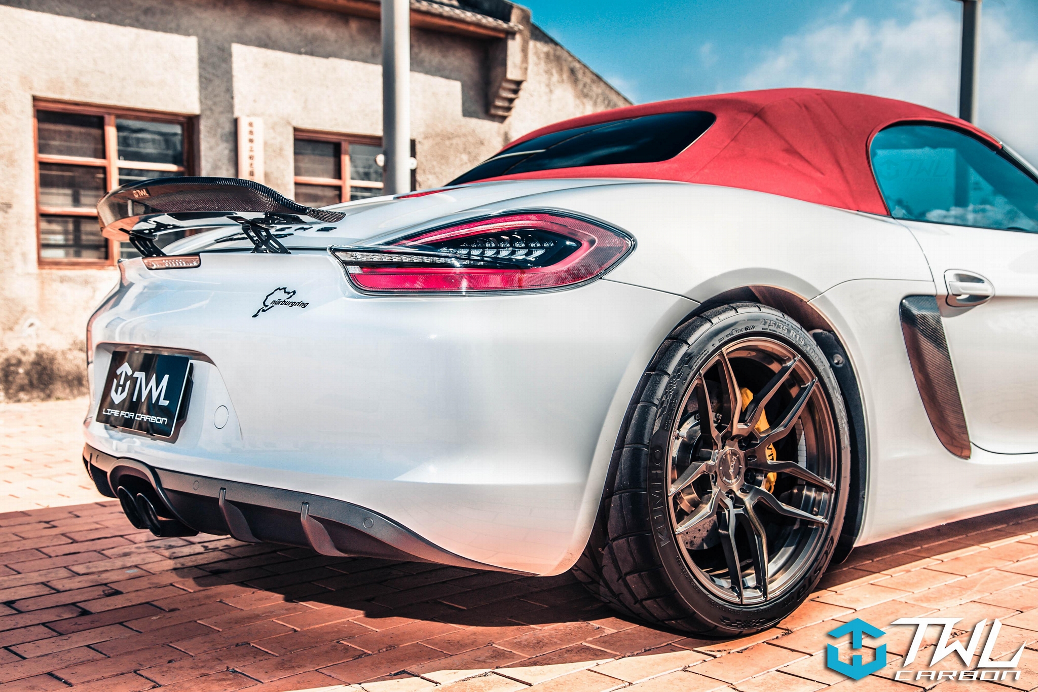 Porsche 981 Boxster Spyder Vacuum Carbon Fiber Ducktail Spoiler 2