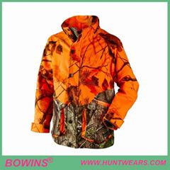 Mens blaze camo waterproof shooting hunting jacket