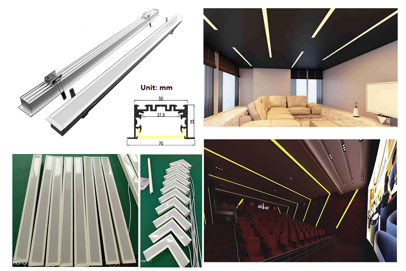 CE (EMC, LVD) Certificated 5 years warranty Suspended LED linear profile light