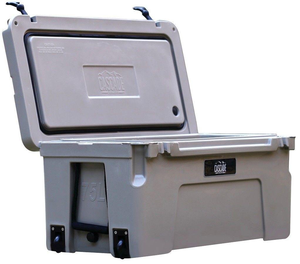 Fast Delivery  CASCADE-COOLERS-75L-TAN-ROTO-MOLD-ICE-CHEST-YETI-QUALITY-COOLER-F 2