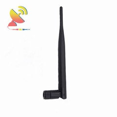 2.4G wifi 5Dbi gain black color rubber duck antenna