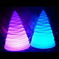 Christmas decoration tower tree using battery powered LED table lamps 1