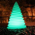 Christmas decoration tower tree using battery powered LED table lamps 2