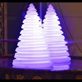 Christmas decoration tower tree using battery powered LED table lamps 4