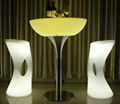 glowing illuminate night club bar stools with footrest 2