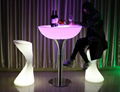 glowing illuminate night club bar stools with footrest 4