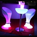 Plastic beach stool illuminated