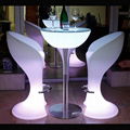 Plastic beach stool illuminated furniture LED bar chair 2