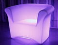 fancy illuminated new designed plastic PE bar single LED sofa