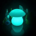 rechargeable color remote control RGB LED mushroom desk 1