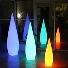 glowing events decoration LED cone shape pillar door light