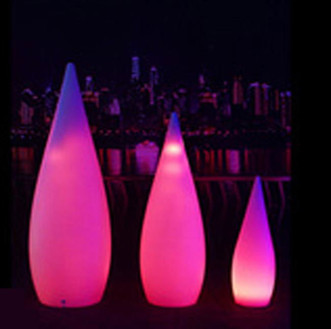 glowing events decoration LED cone shape pillar door light 2