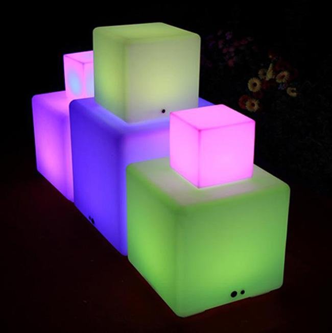 outdoor and indoor hanging plastic LED RGB cube lights 5