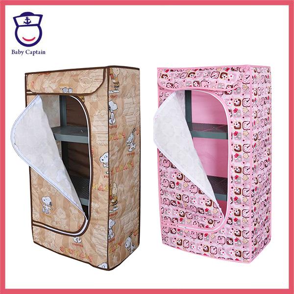 Folding plastic foldable cartoon children storage cabinet wardrobe