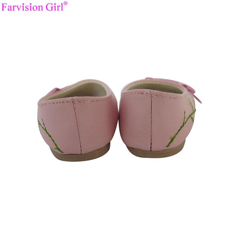 American girl doll embroidery shoes for girl 3
