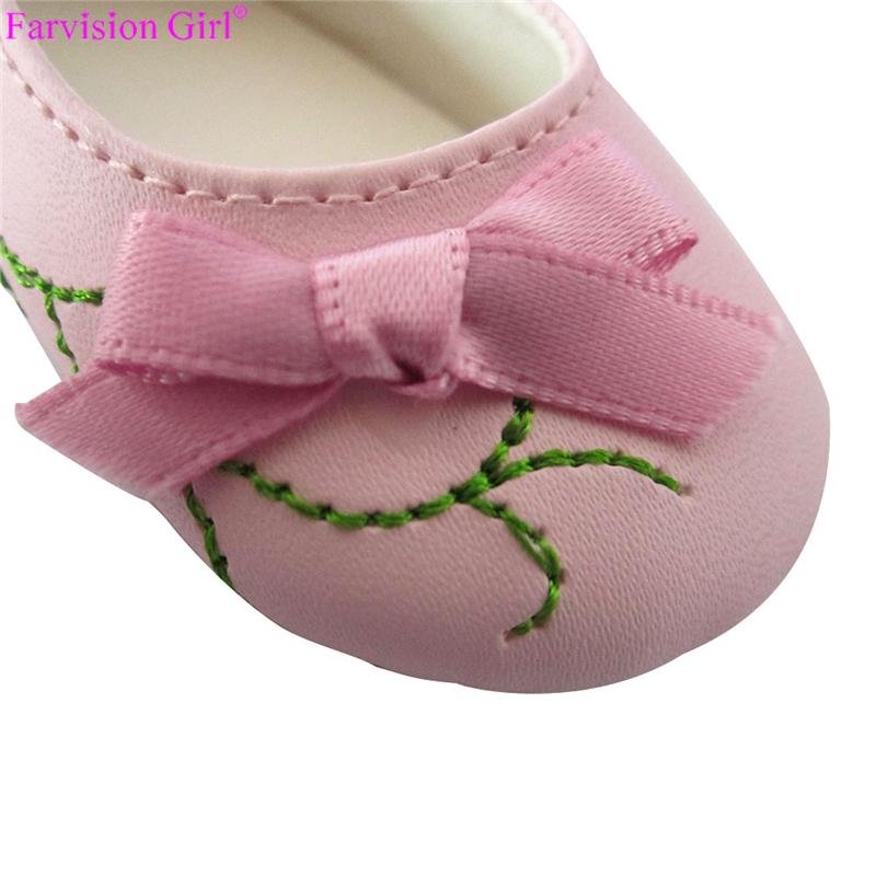 American girl doll embroidery shoes for girl 4
