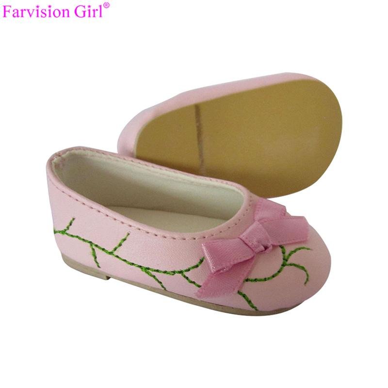 American girl doll embroidery shoes for girl 5